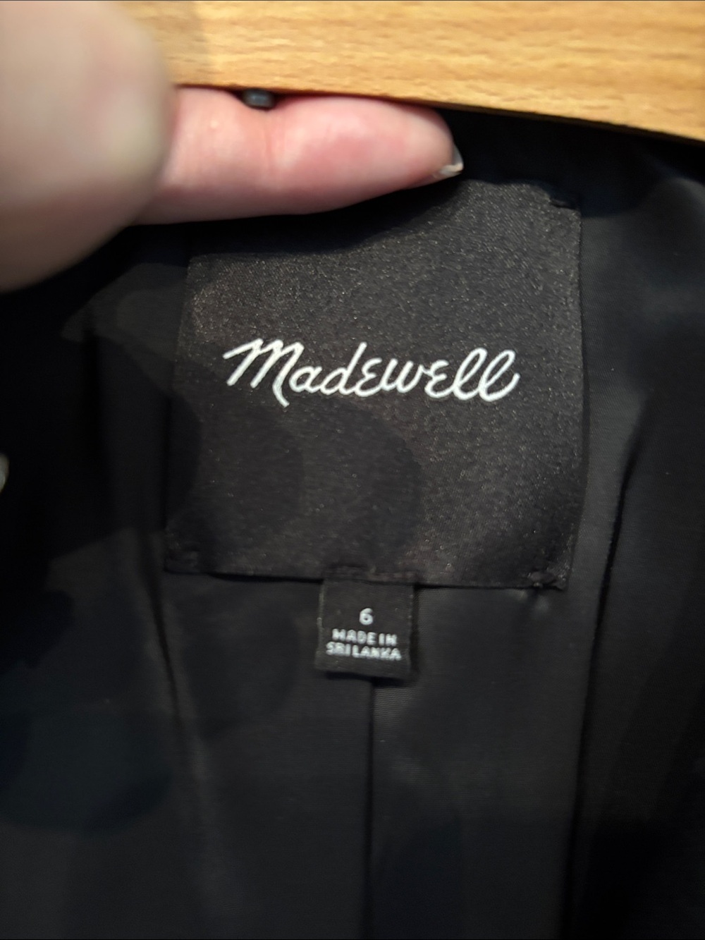 NWOT Madewell Kline Blazer Black 6 - Picture 7 of 7